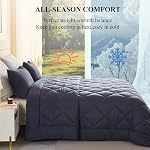 128x120 Surdimensionné King Comforter, extra grand King Size Comforter Surdimensionnée, toute la saison Soft Léger Quilt Down Alternative Couette Insert avec 8 Onglets d'angle(120x128, Gris)