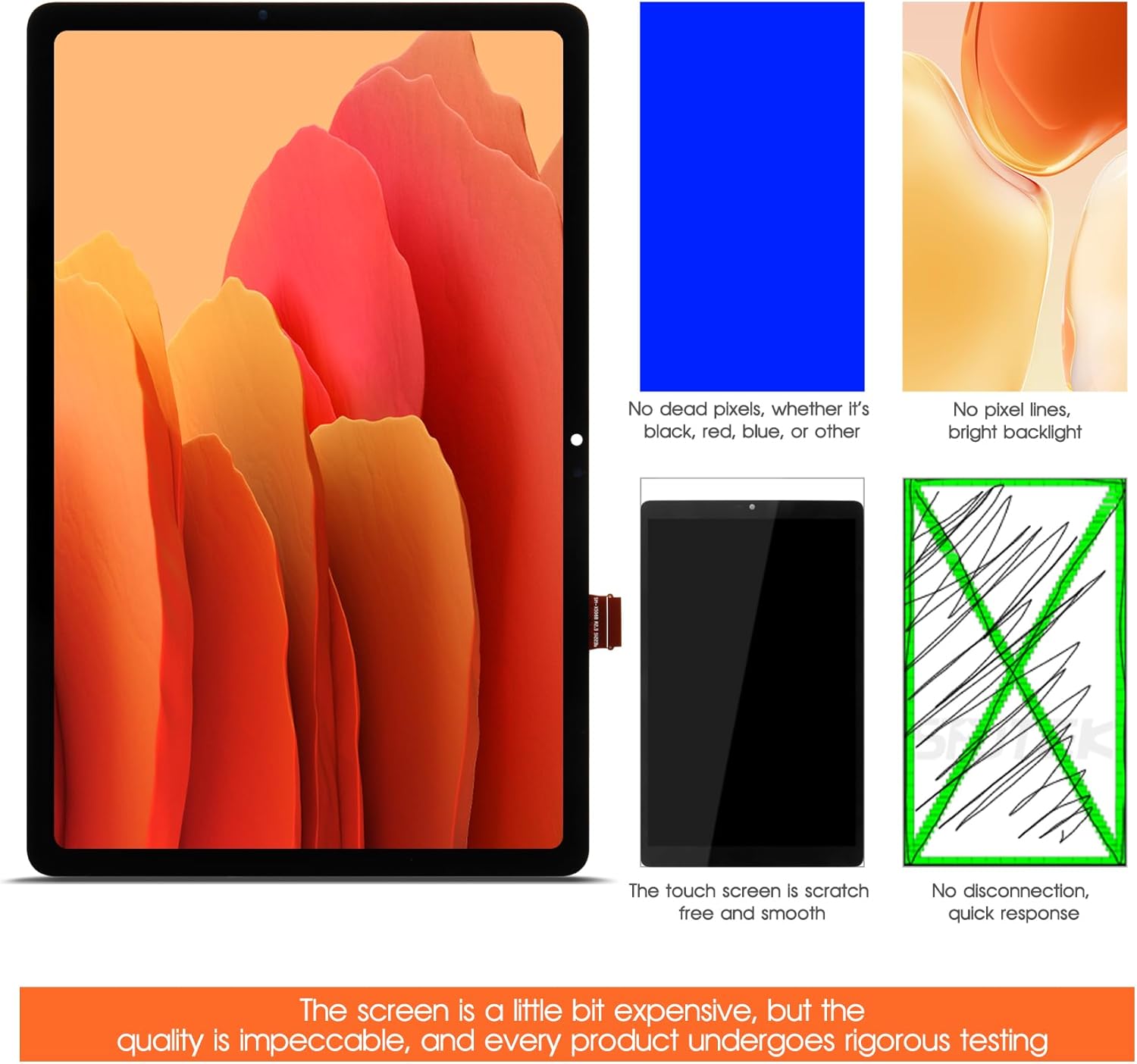 for Samsung Galaxy Tab S9 FE Screen Replacement for Samsung Tab S9 FE LCD Display X510B SM-X510 LCD Digitizer Screen Touch Assembly Repair Parts