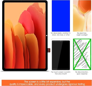 for Samsung Galaxy Tab S9 FE Screen Replacement for Samsung Tab S9 FE LCD Display X510B SM-X510 LCD Digitizer Screen Touch Assembly Repair Parts
