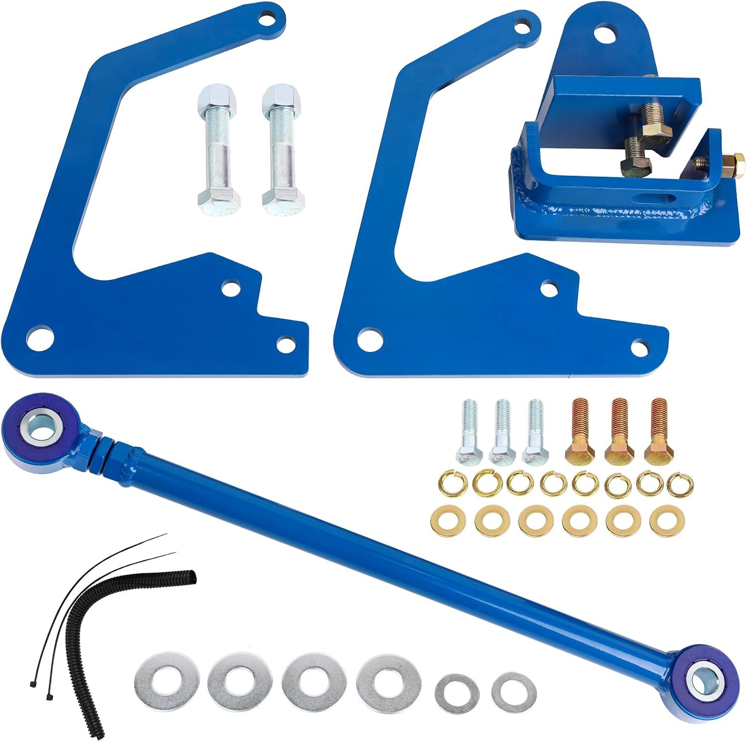 SS401 Rear Adjustable Trac Bar for Ford F53 V10 (20-22K GVWR up to 2020), Ford F53 V8 (16-22K GVWR 2021+), & Kodiak C4500/5500 (18-22K GVWR) - Steel Track Bar, Blue Powder Coated