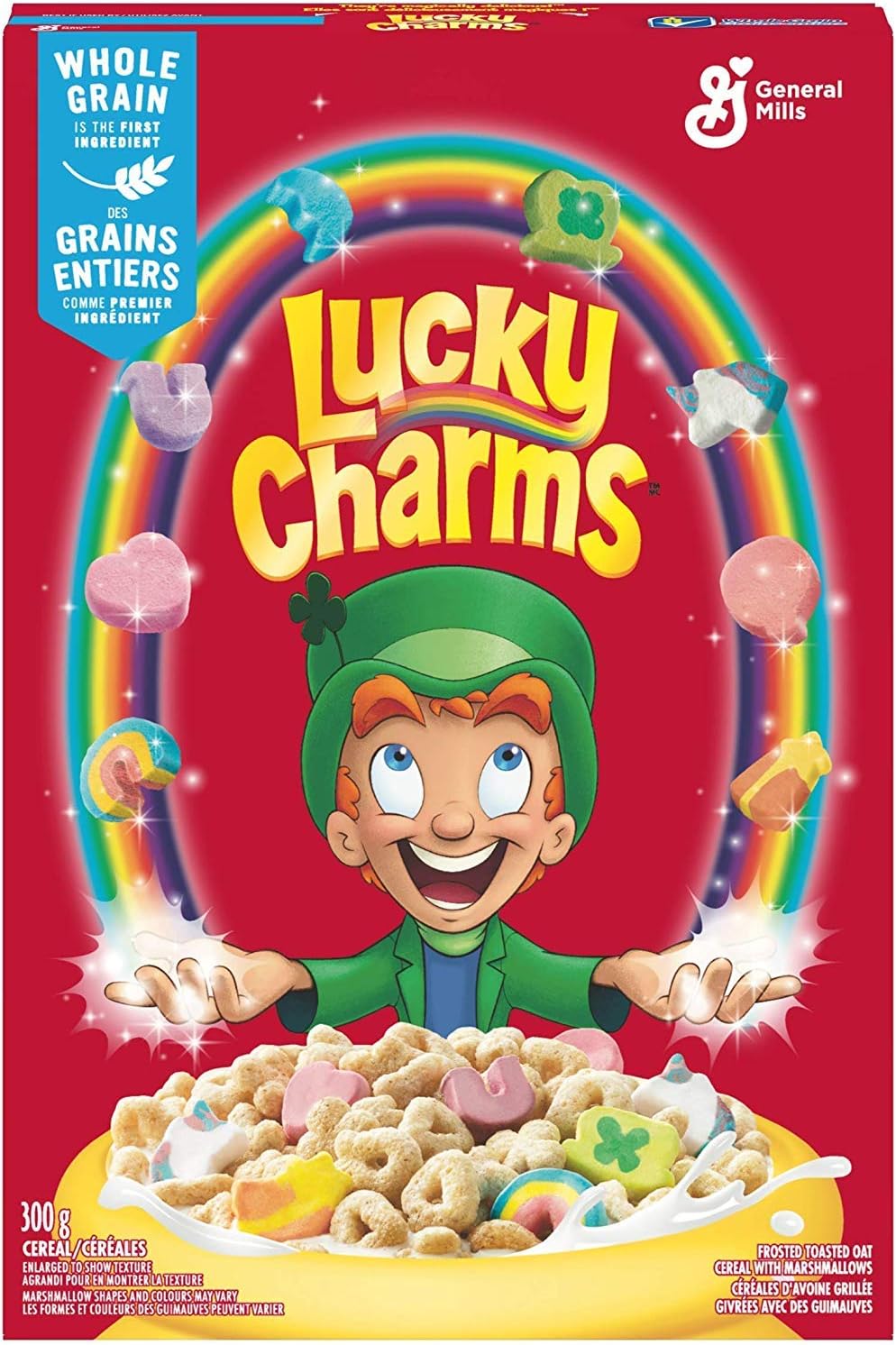 American cereal - Lucky Charms Cereal with Marshmallows - 10.5oz (300g) Pack of 1