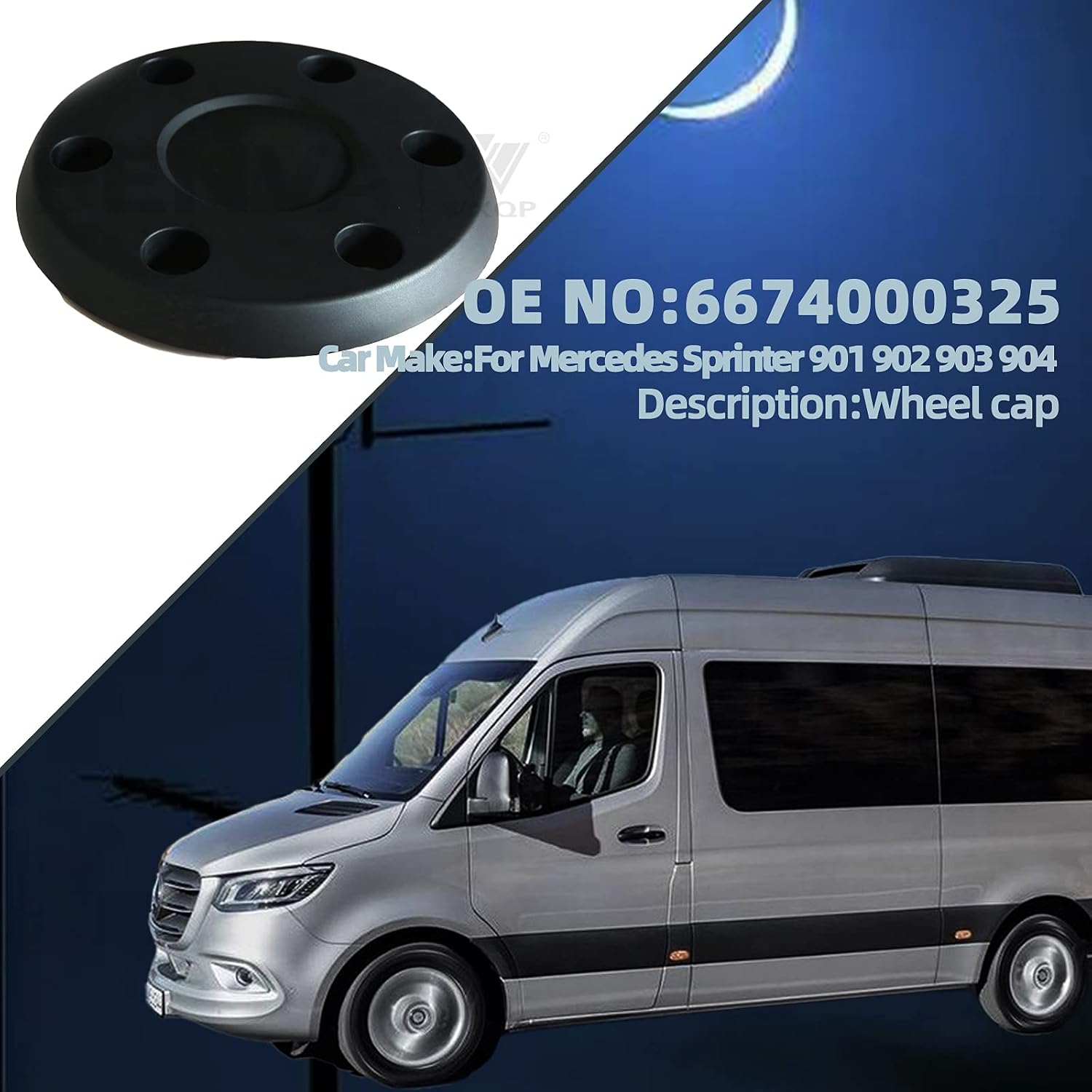 Car Wheel Caps Center Hub for Mercedes Sprinter 901 902 903 904 1995-2000 Wheel Hub Cover OE A6674000325 6674000325