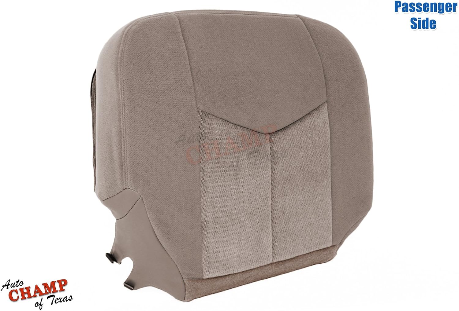 Compatible with 2004 GMC Yukon 1500 XL SLE-Passenger Side Bottom Cloth Seat Cover Tan