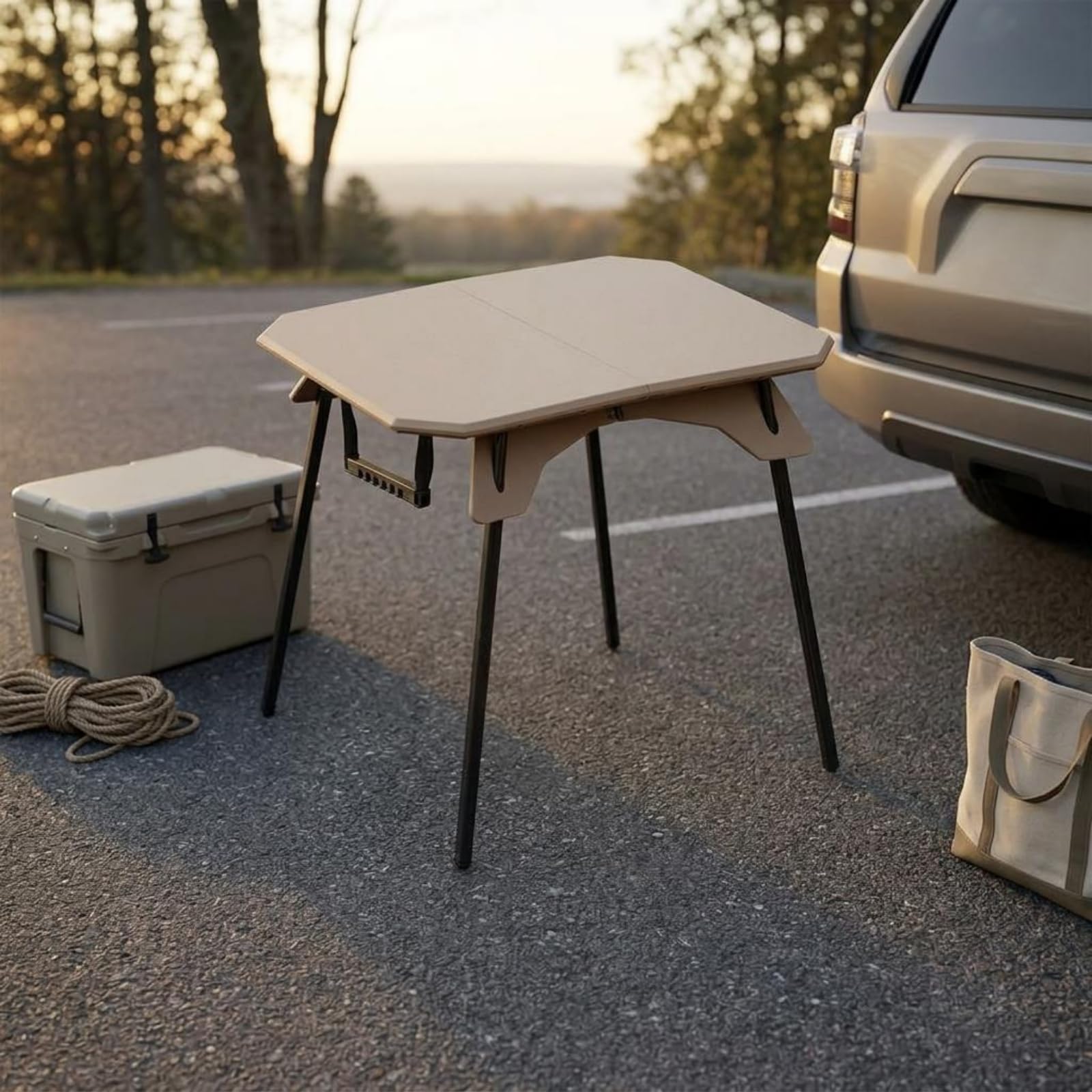 LOVIVER Tavolo da Picnic Pieghevole Tavolo da Campeggio Tavolino Portatile Piano Pieghevole Struttura in E Alluminio Regolazione Bassa O Alta Trasporto Facile, Verde