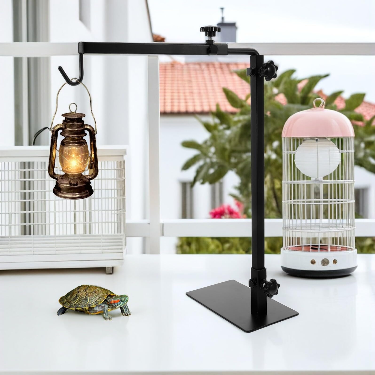 Gatuida Supporto Resistenza Nero Rettili Metallo in Lampada e per Regolabile Alta Dissipazione Efficiente del Calore Lampade Riscaldanti per Terrari