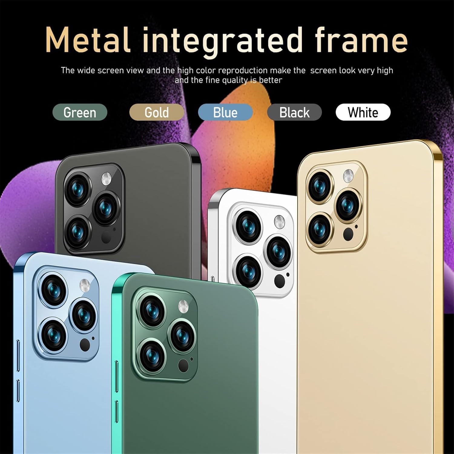 goawtfafs cell phone dual sim 6 3in phone face id fingerprint gsm 5g smartphones black one size