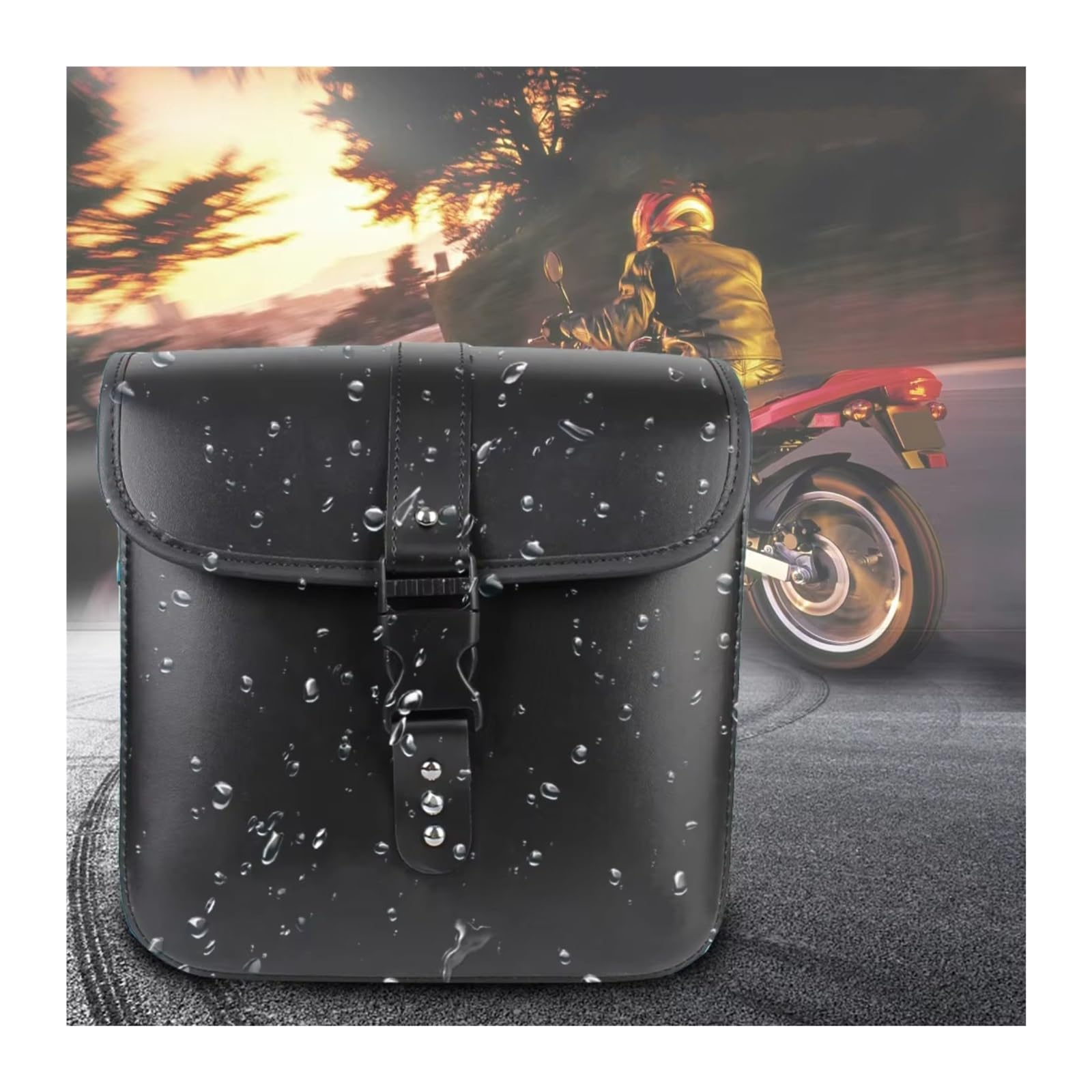 Borse Da Sella Universali Moto Custodia Per Bagagli Borsa Laterale Per Serbatoio Valigia PU PVC Riporre Accessori Parti Sacche Moto