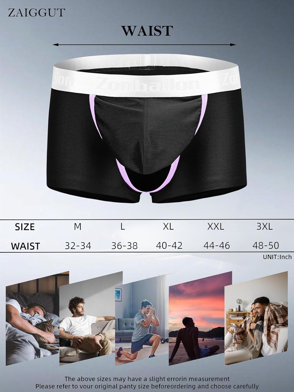 Mens Open Fly Underwear Breathable Ice Silk Boxer Briefs M L XL XXL 3XL - Image 5