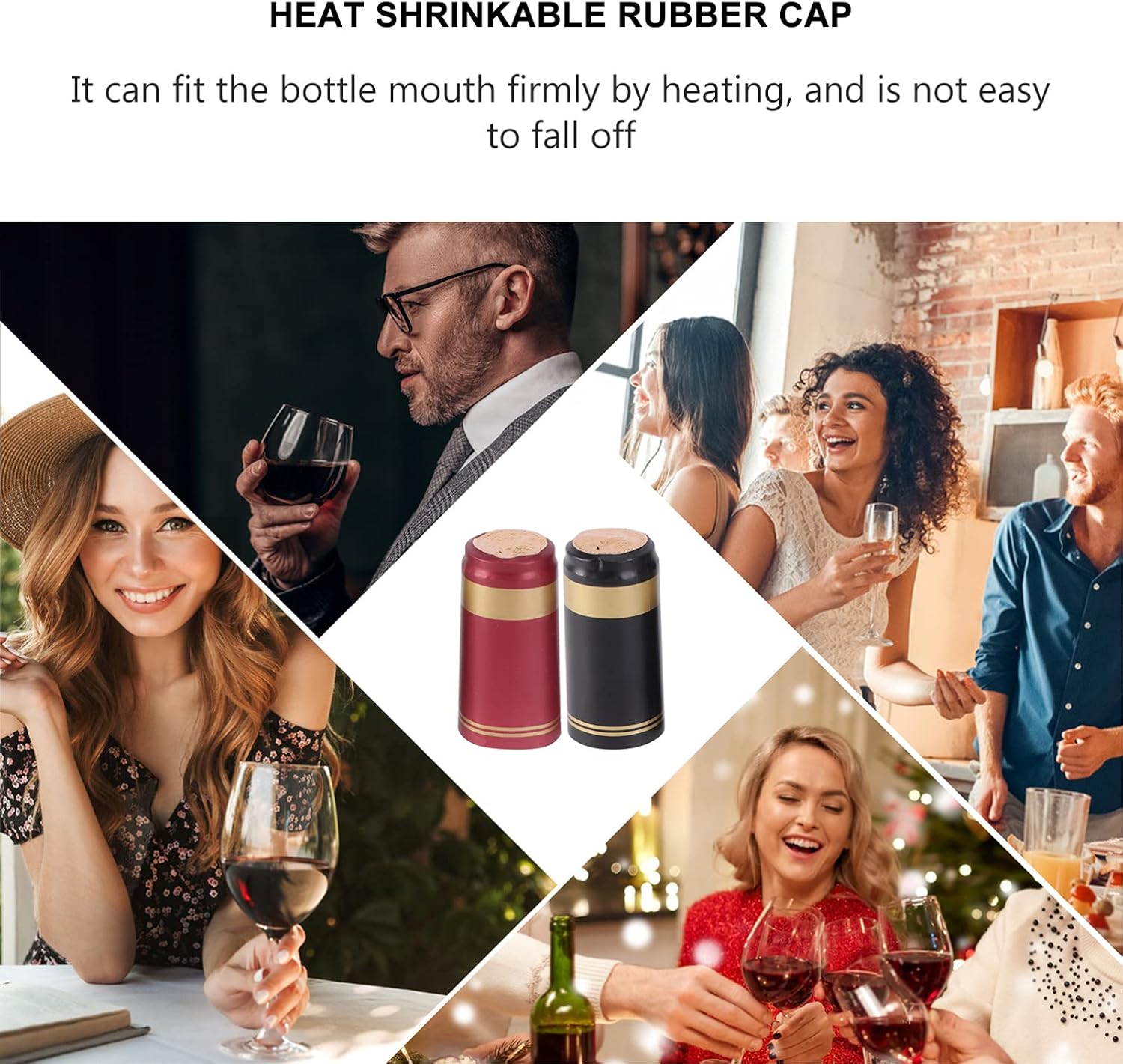 PVC Heat Shrink Wine Bottle Capsules 100pcs for Straight Mouth Bottles
