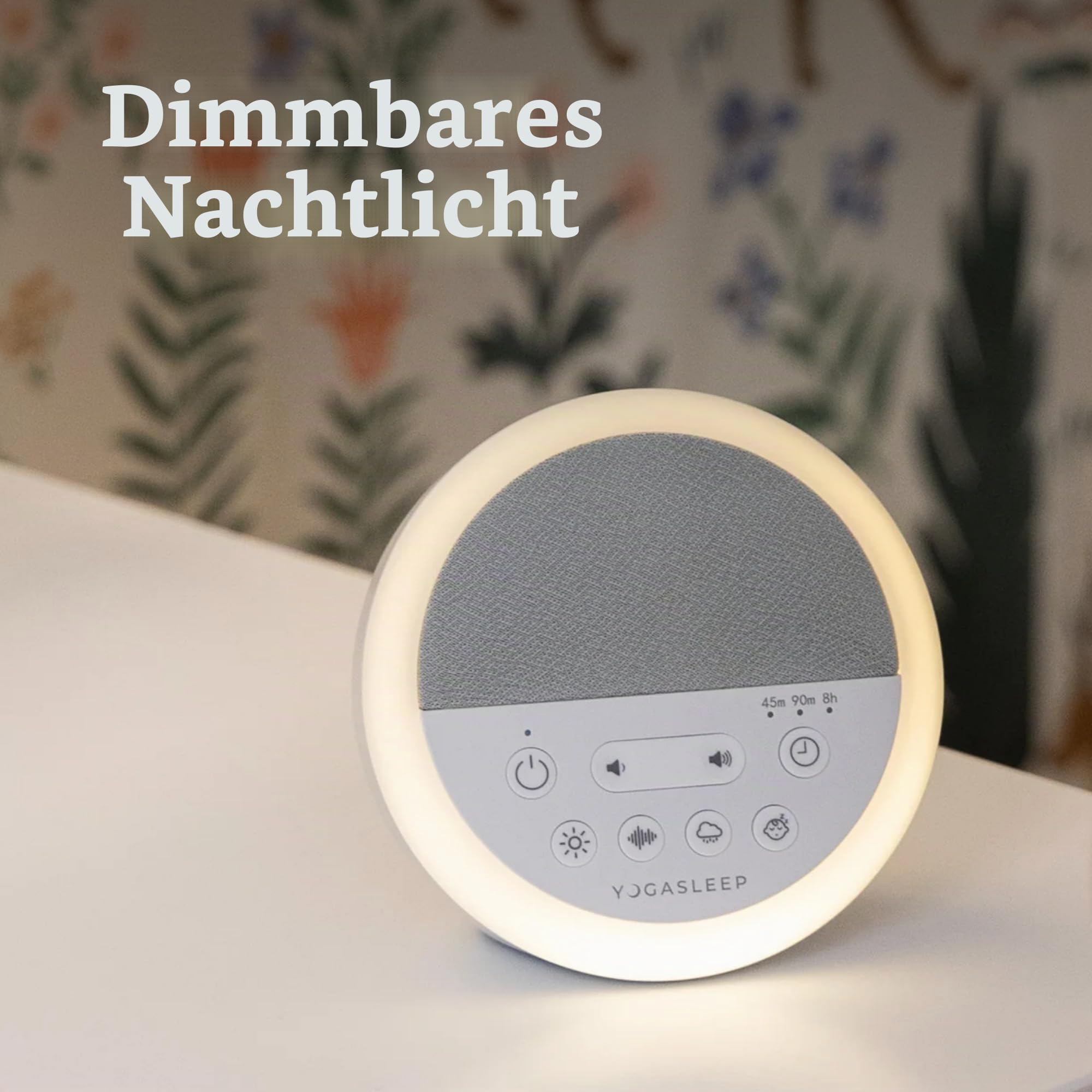 Yogasleep Nod White Noise Sound Machine, mit Nachtlicht und Sleep-Timer, 20 Soundoptionen, Schlaflieder und Naturgeräusche, für Babys und Erwachsene, Geräuschunterdrückung für Privatsphäre im Büro