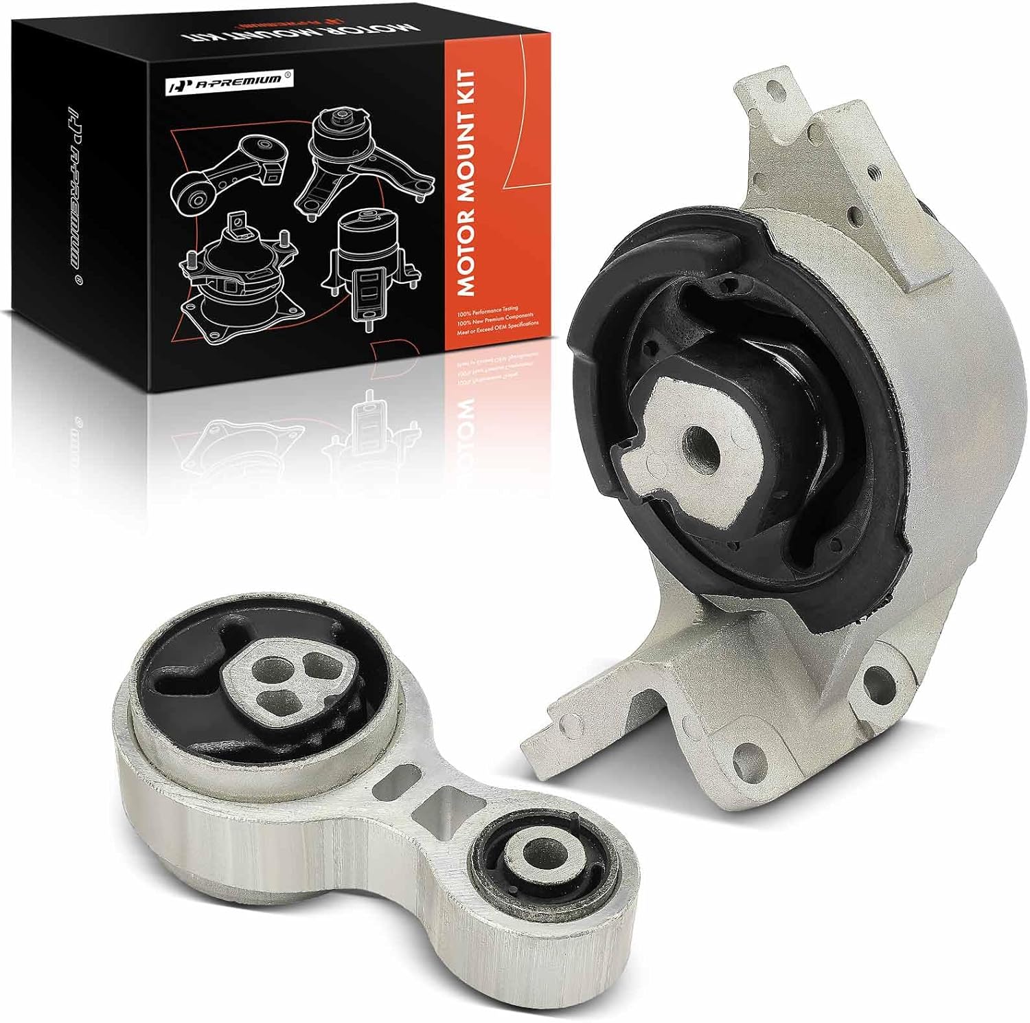 A-Premium Transmission Mount and Torque Strut Mount Kit Compatible with Ford Fusion 2010-2012 & Mercury Milan 2010-2011, 2.5L, Automatic Transmission, 2-PC Set, Replace# 9E5Z6068B