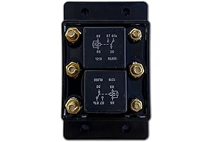 Six Terminal 12VDC 80 AMPS Relay for Tarp or Winch Motor, Snow Plow, Lift