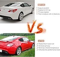 Vista 3 de Persianas laterales para parabrisas para Hyundai Genesis Coupé 2010 2012 2013 2014 2015 2016 negro mate