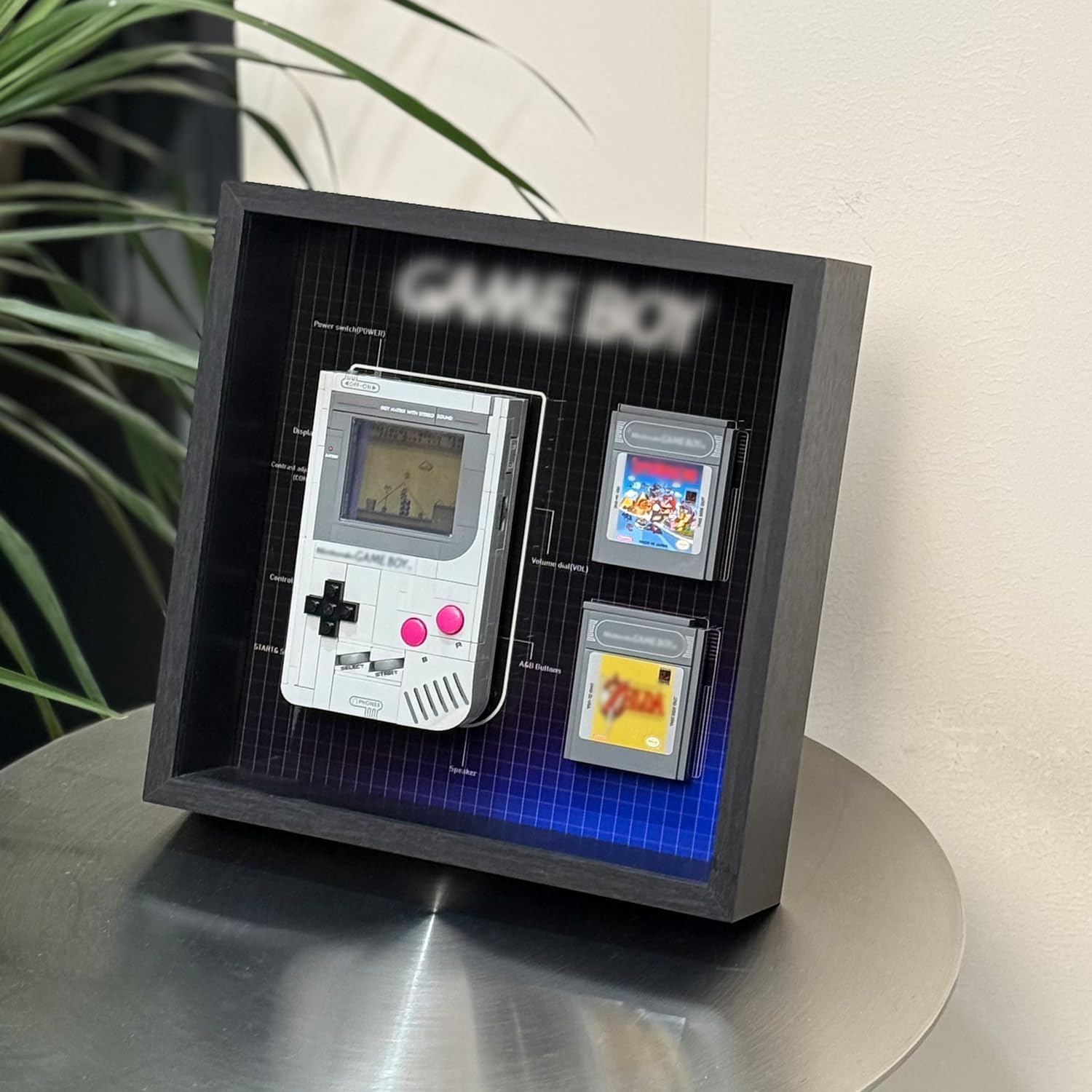 iLuane Display Wallboard for LEGO Super Mario Game Boy - Retro Building Sets for Adults 72046, Adult Collectibles Wall Mount, Room or Office Decor(No Car Included)