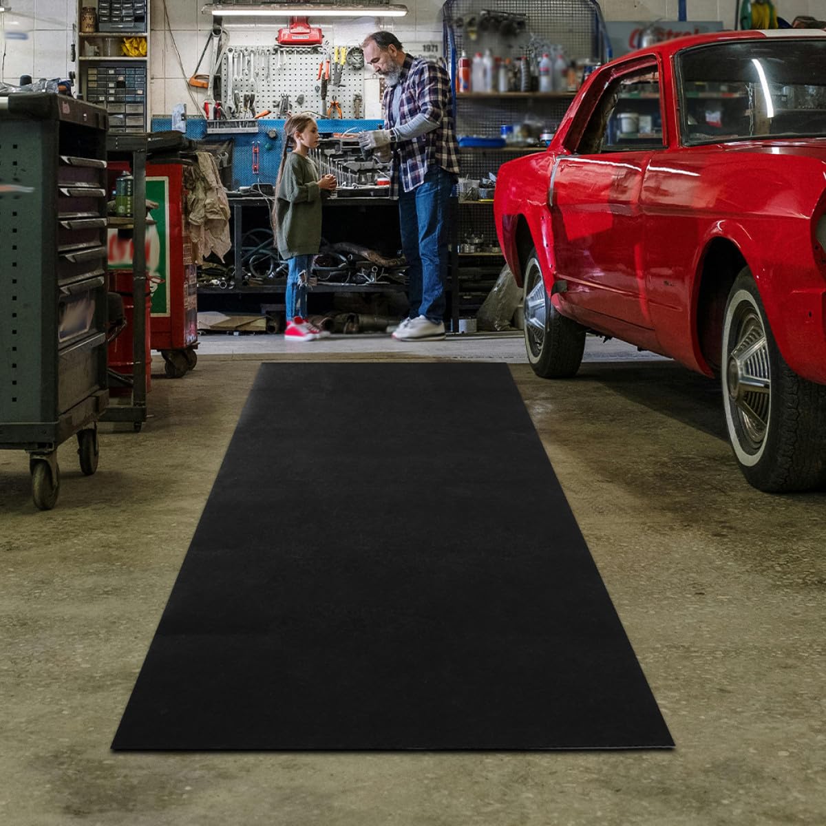 Ölauffangmatte mit Rutschfester Oberfläche aus das Auto und Auslaufsicherem Design Wiederverwendbare Garage Matte für und Werkstatt