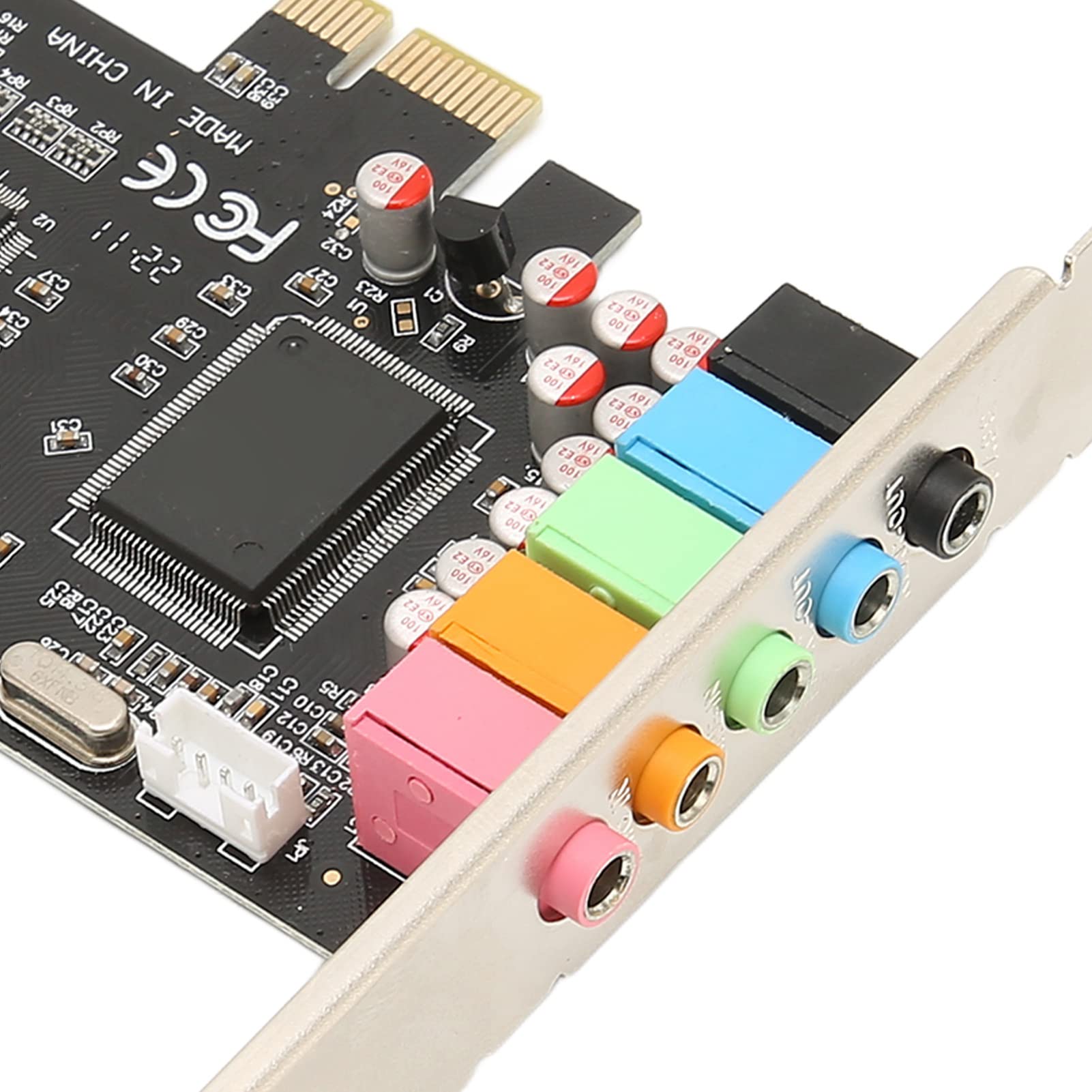 Scheda Audio PCI Express 5.1 per Computer - Audio Surround a 6 Canali, 24 Bit 48 KHz, Interna per Giochi 3D e Home Theater