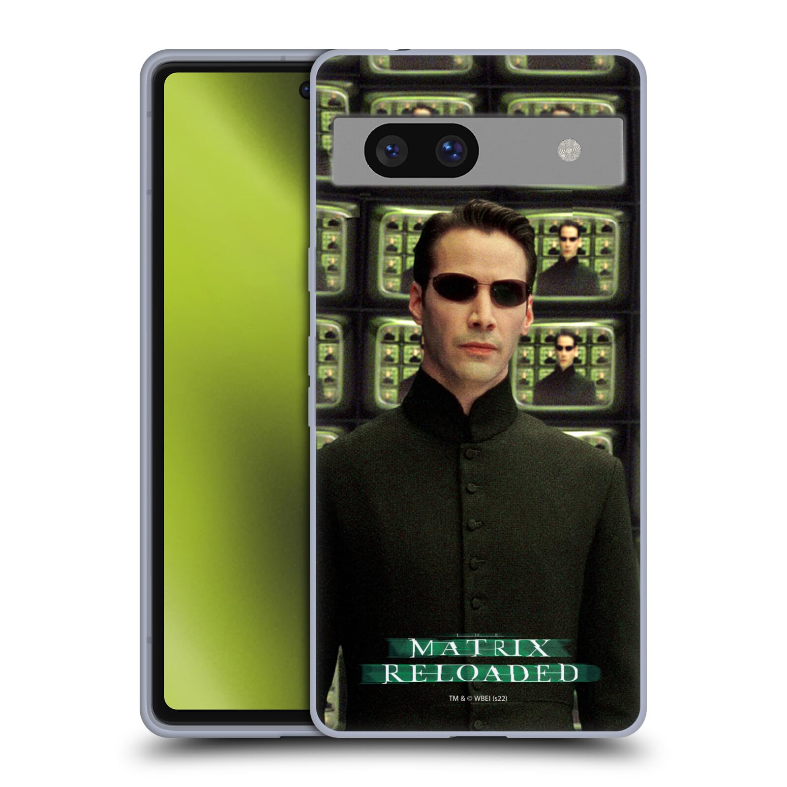 Head Case Designs Officially Licensed The Matrix Reloaded Neo 2 Key Art Soft Gel Case Compatible with Google Pixel 7a