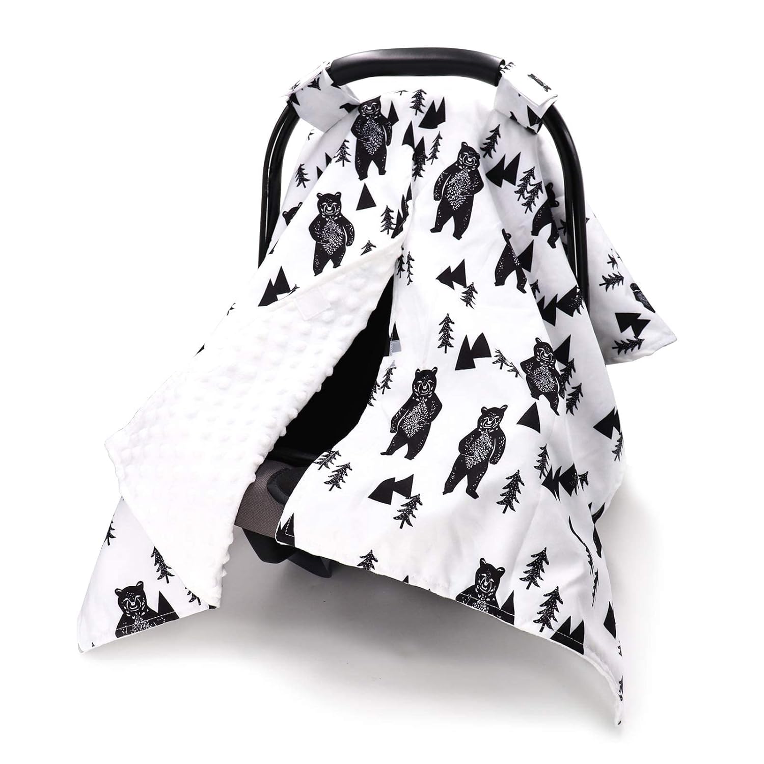 Peekaboo Opening Carseat Cover, Bear Nursing Pillow Cover