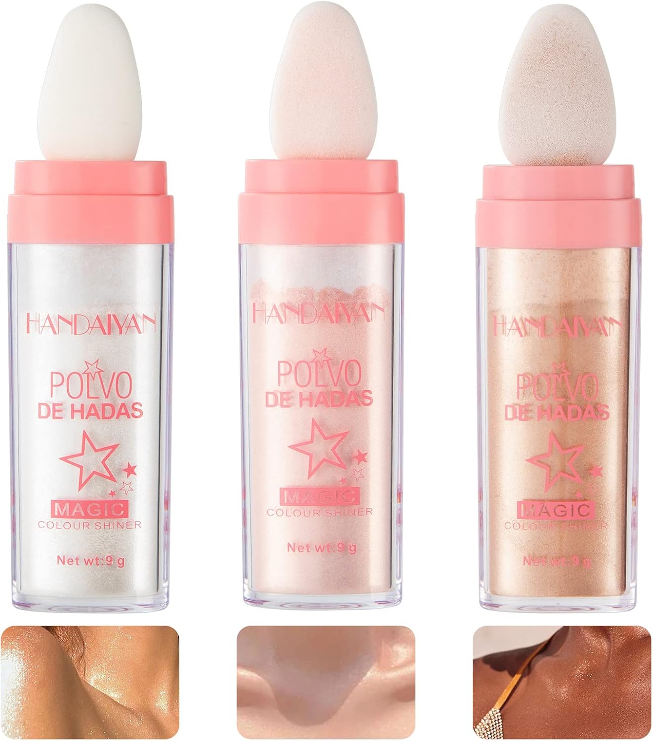 Body Glitter Powder Stick 3 Farben Orphic Shimmer Body Glitter Fairy