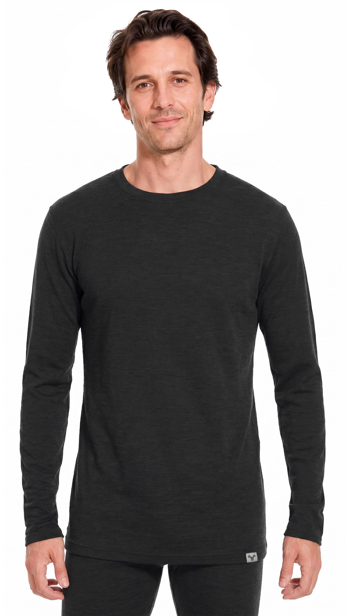 MERINNOVATION 100% Merinowolle Shirt for Harren Thermo Unterwäsche Langarm,Temperaturregulierend, Weich