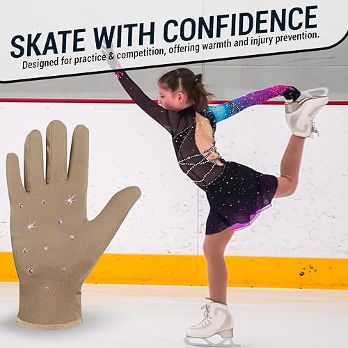 Miniatura 7 de Kami-So Figure Skating Gloves for Girls  Gel Padded Ice Skate Gloves  Thermal, Padded Wrist Protection  Multiple Colors