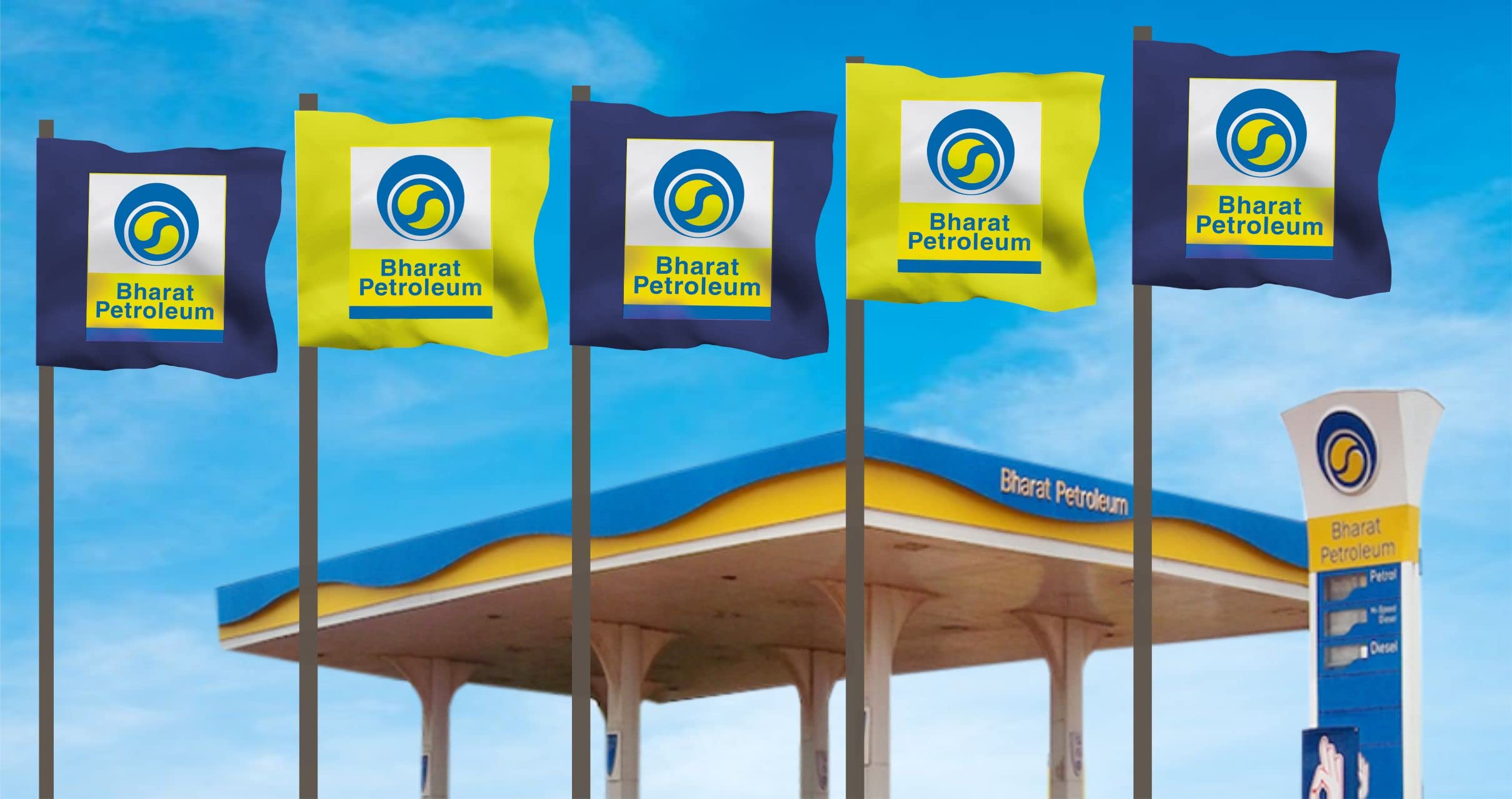 AXL REDIFINING LIFESTYLES Bharat Petroleum Petrol Pump Promotional Flag Set (Set of 5 pcs). Size/Flag Approx 44" * 44" (B09P175S5X) Amazon Price History, Amazon Price Tracker