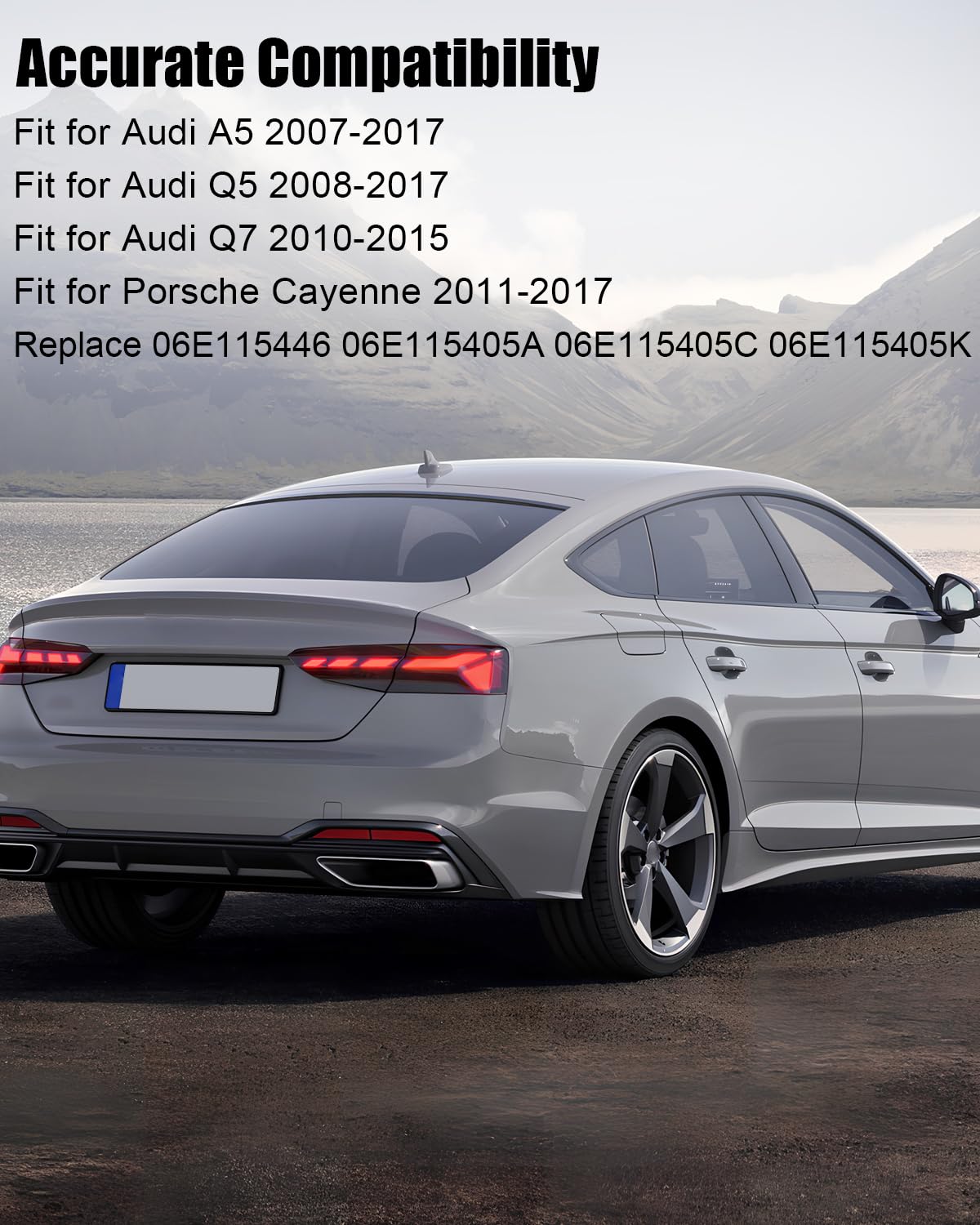 Engine Oil Filter Housing Gasket Fit for Audi A4 A5 A6 A7 A8 Q5 Q7 Porsche Cayenne Panamera 2004-2018 Some Models Replace 06E115446 06E115405A 06E115405C 06E115405K
