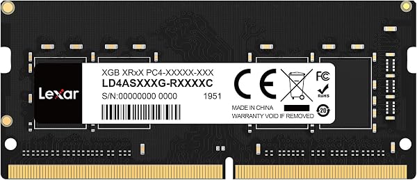 Lexar SODIMM 32GB DDR4 RAM, 3200 MHz DRAM, 260-pinowa Pamięć RAM DDR4 SODIMM do Laptopa, Wysokowydajny Pamięć SO-DIMM, DRAM Pamięć Komputera Przenośnego PC