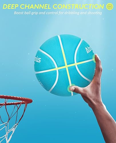 Miniatura 4 de AboveGenius 2 Pack Outdoor Basketballs, Offical Size 7(29.5") Size 5(27.5") Rubber Basketball Balls for Men and Women