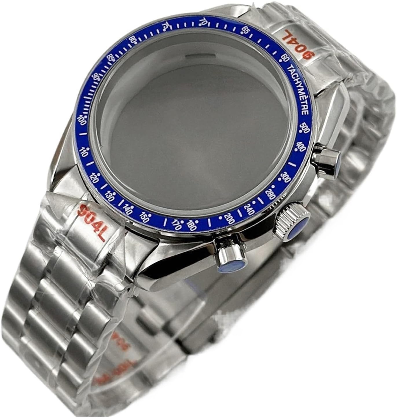 40mm Men's Watches Metal Sapphire Glass Case Fit VK63 VK63A Movement Watch Accessories Parts