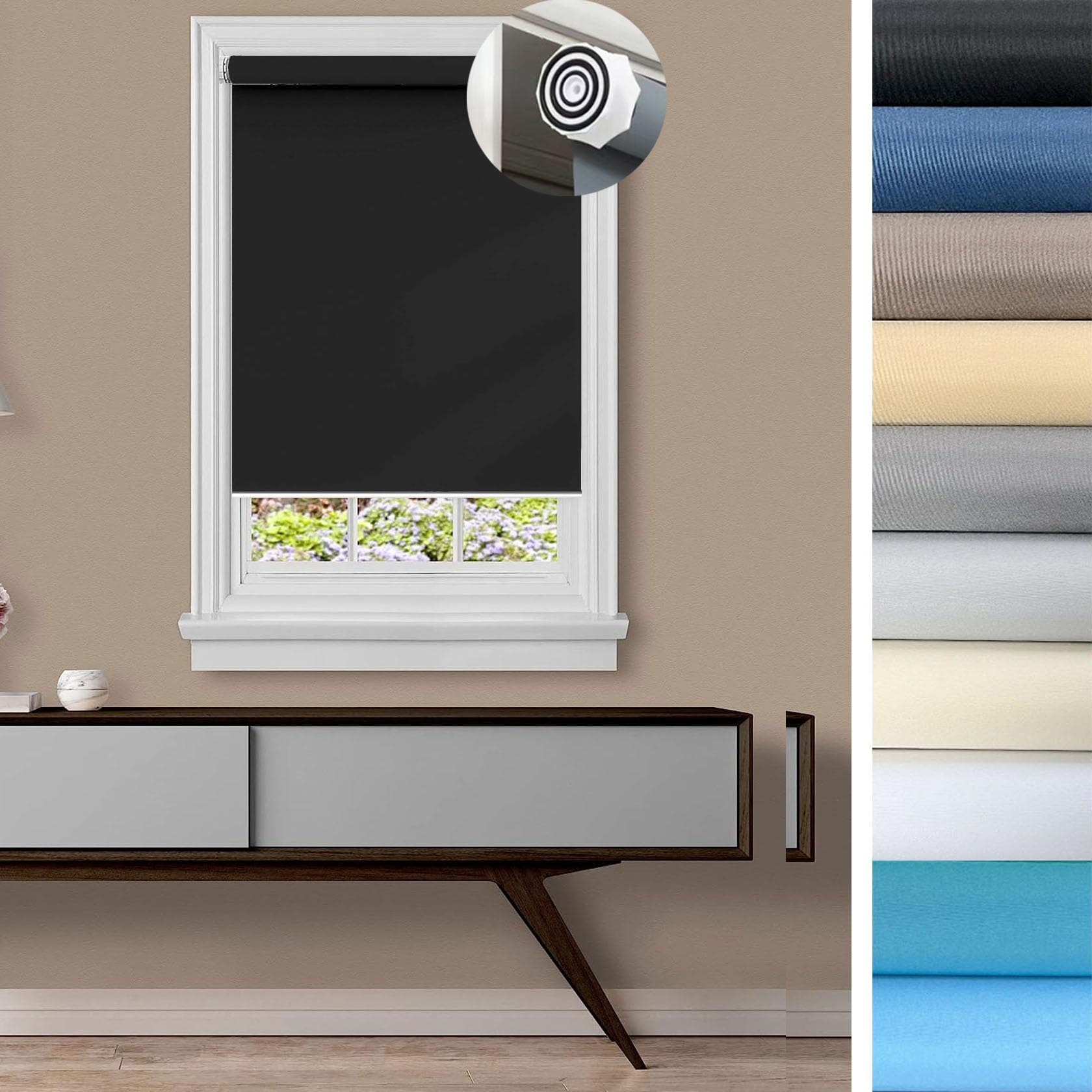 専用【新品】突っ張り式ロールスクリーン Amazon｜ロールスクリーン つっぱり式 ロールカーテン 30 x 180 cm