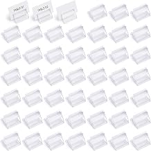 50 Pack Clear Acrylic Place Card Holders, Photo Holders For Tables | Weddings Party Conference Reception Menu Photo Sign Stand, Office Restaurant Business Memo Name Display, Cafe Hotel Event DIY