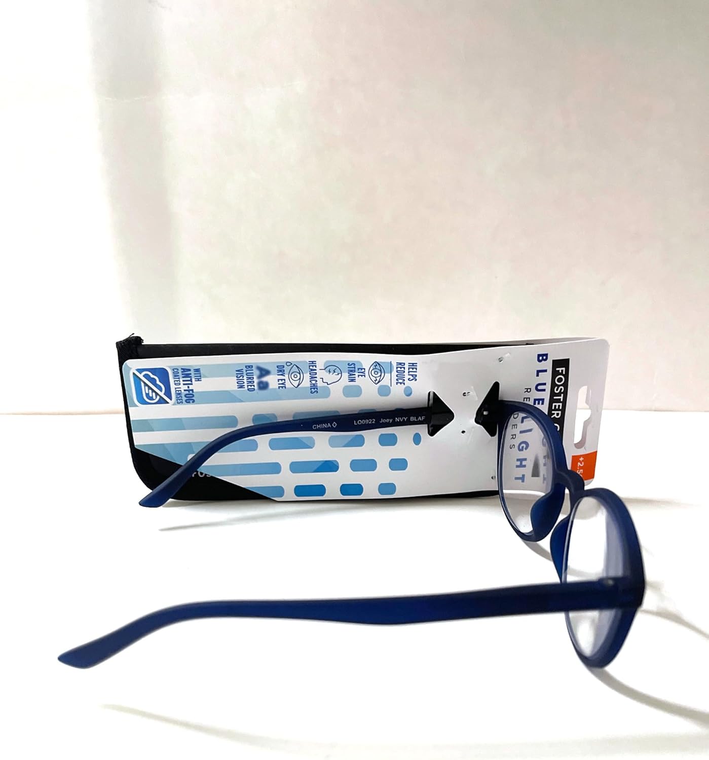 Foster Grant reading glasses with blue light protection Joey navy +2.50