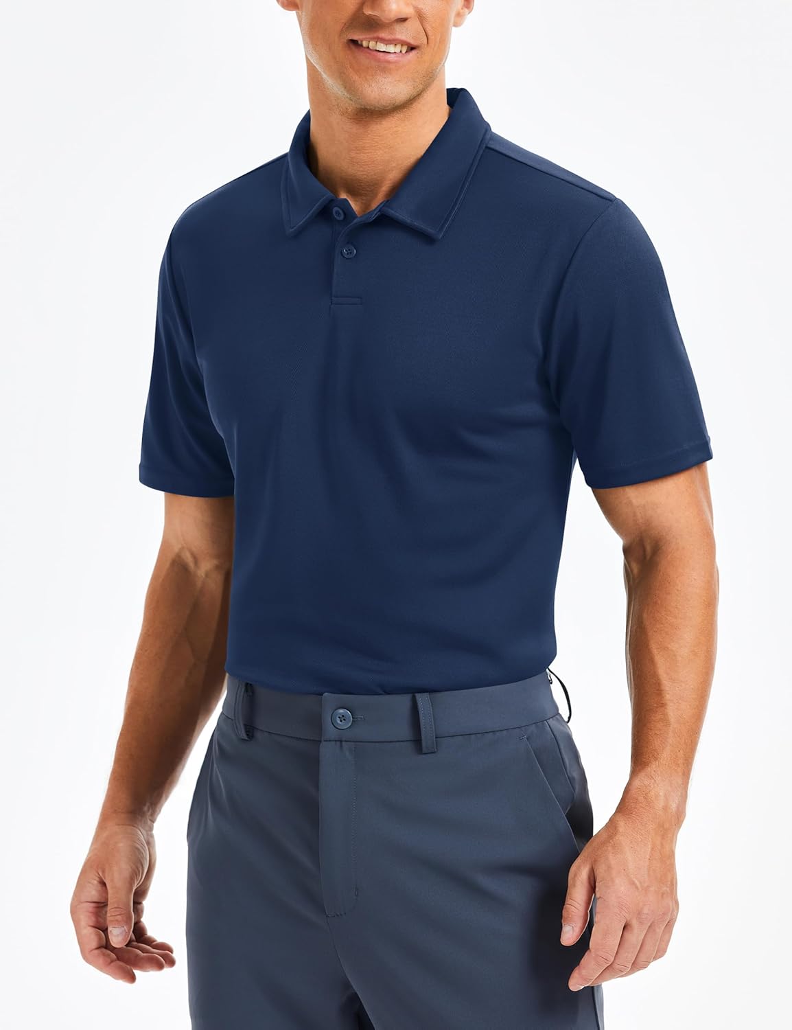 Cavva Men's Polo Shirts Short Sleeve Performance Quick Dry Moisture Wicking Collared Shirt for Golf Fishing - Image 7