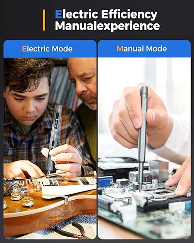 Miniatura 8 de LIFEGOO Kit de destornilladores inalámbricos, taladro inalámbrico de 3.6 V, juego de destornilladores eléctricos 37 en 1, destornillador automático