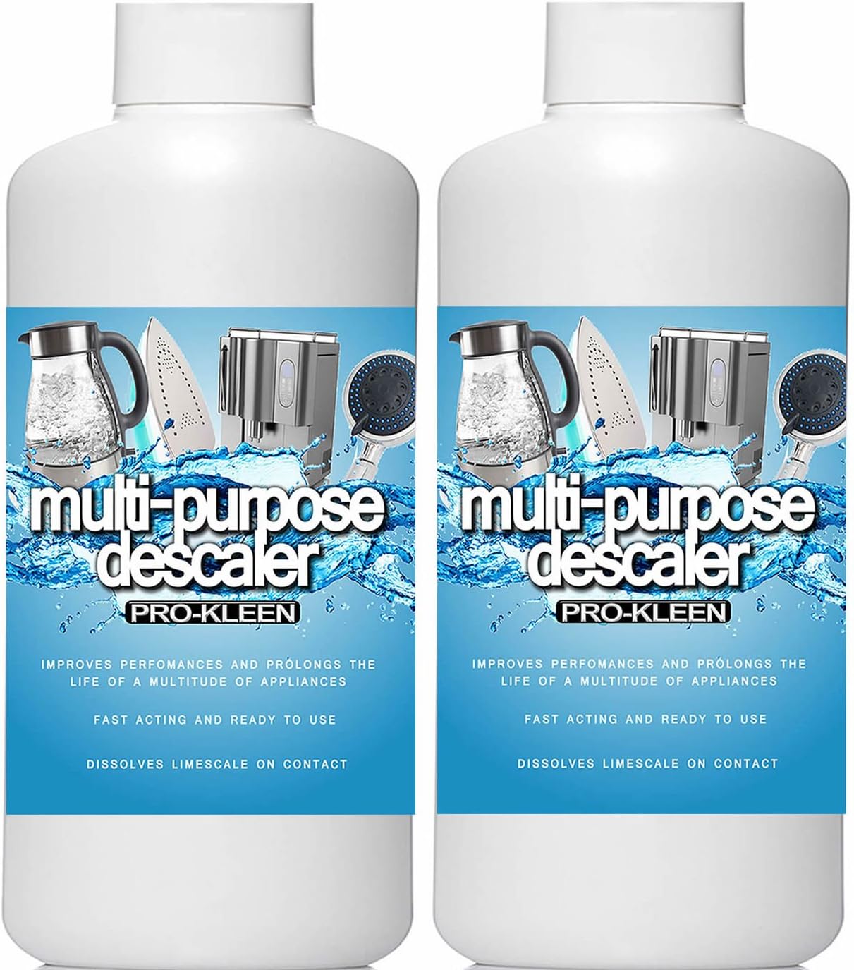 Multi-Purpose Descaler 2L - Fast-Acting, Concentrate, Dissolves Limescale, Optimises Performance, Prolongs Life of Coffee Machines, Kettles, Irons, Showerheads, Taps,
