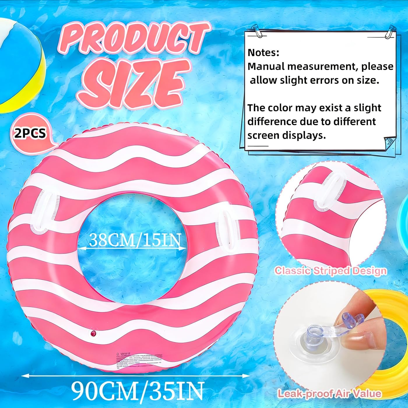 Set of Striped Pool Floats Adult-Extra Large Bachelorette Pool Inflatable Pool Floaties Raftst Floating Chair Water Floaties for Swimming Pool Graduation Beach Floats Vacation Pool Party