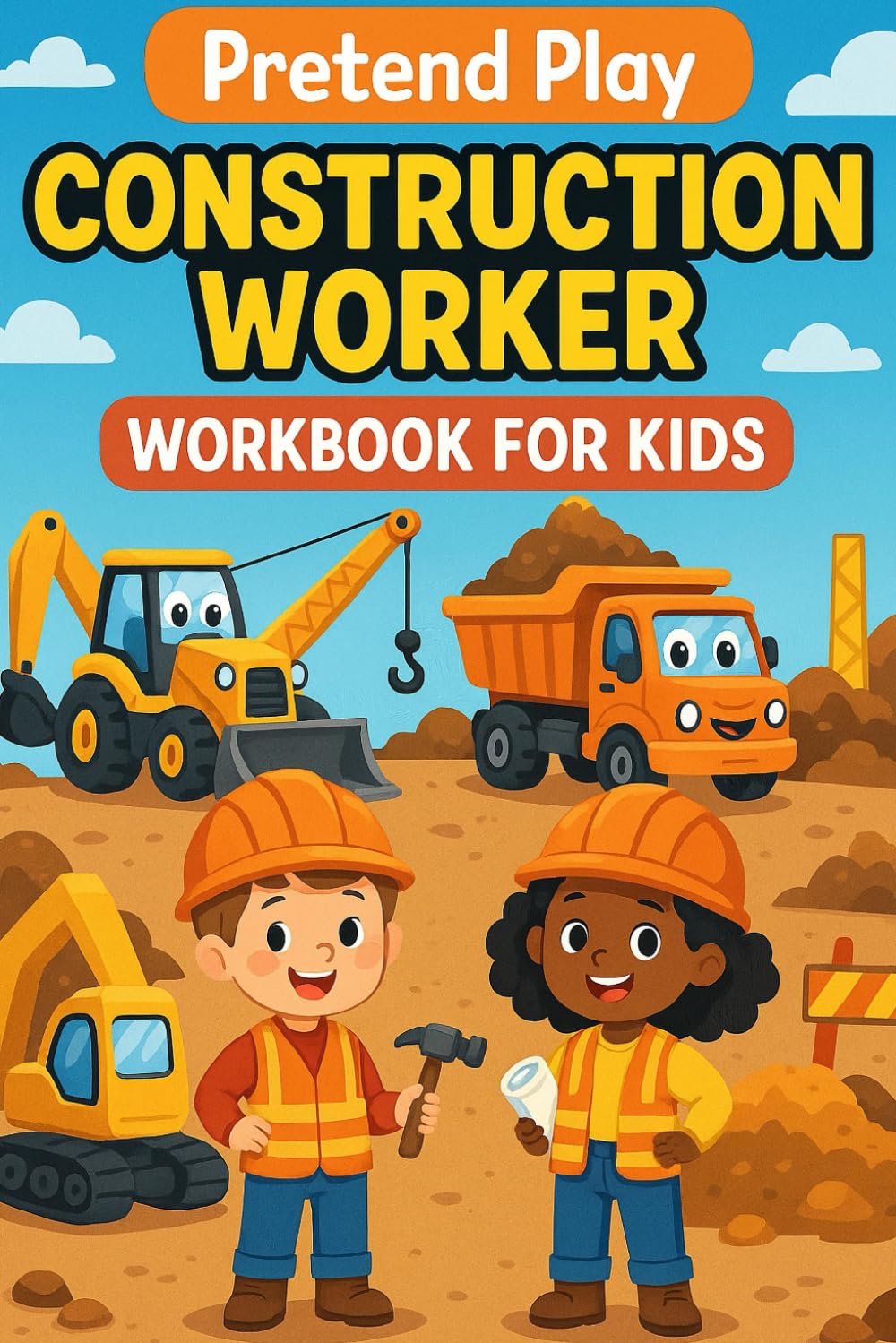 Pretend Play Construction Worker Workbook for Kids: Fun Builder Activities, Interactive Role Play Tasks and Certificates for Junior Builders. Skill ... Activities for Ages 4–8 (Pretend Play Series)