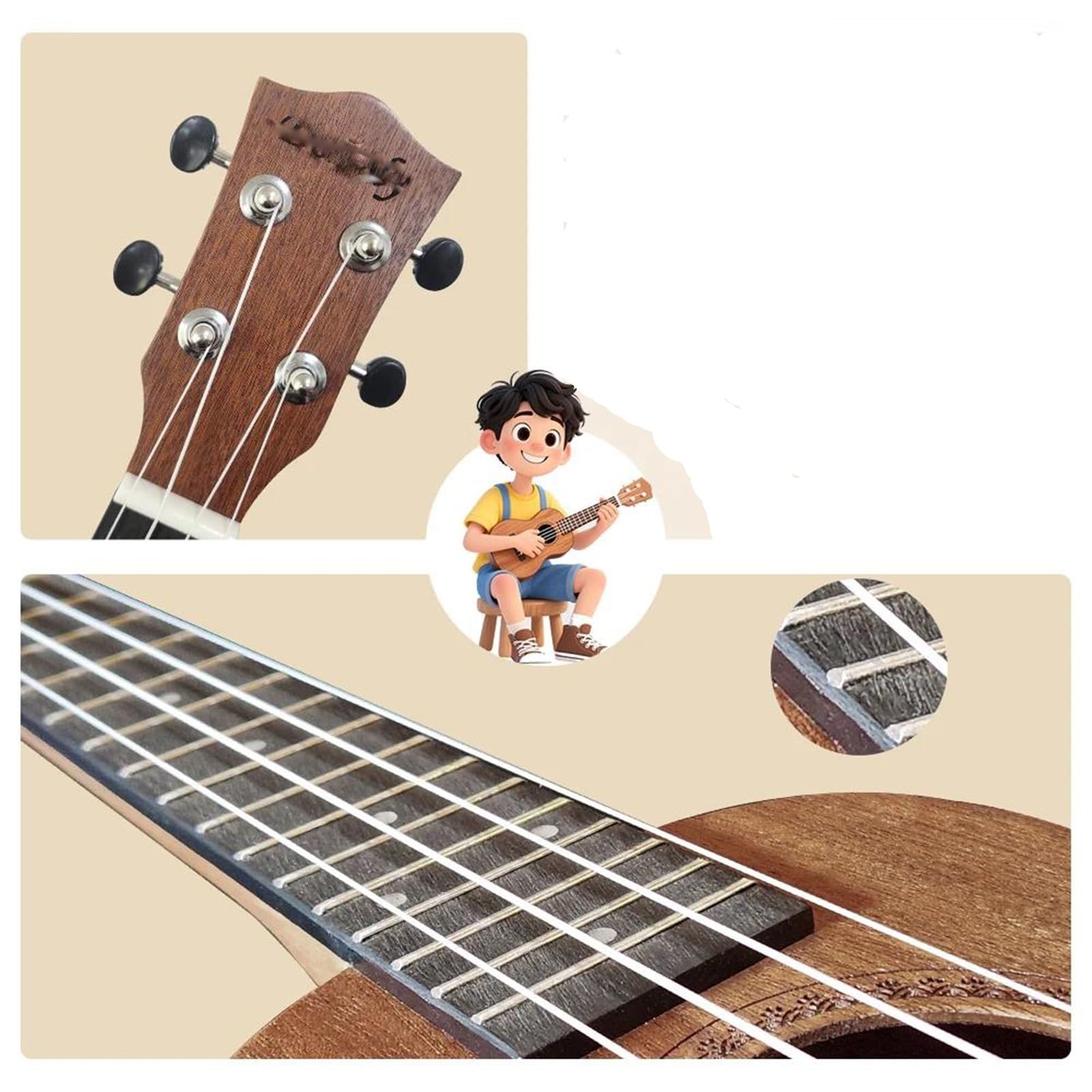 21 calowe Profesjonalne Ukulele Sopranowe | Drewno Sapele | Hawajska Gitara 4 strunowa Ukulele Dla Dorosłych