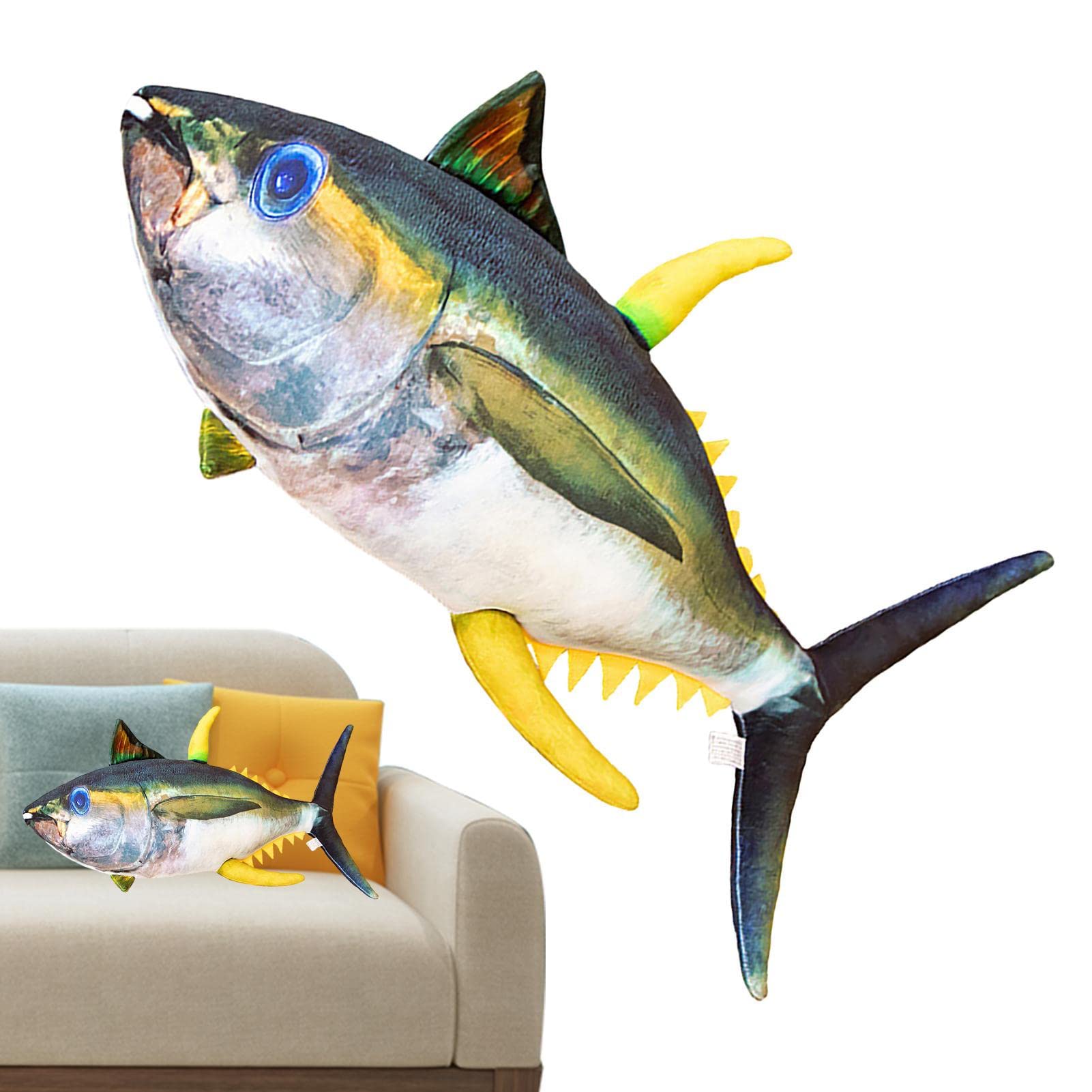 マグロのぬいぐるみ,動物のぬいぐるみ、魚のぬいぐるみ、おもちゃ | シミュレーション マグロ ぬいぐるみ クッション 睡眠枕 PP コットン かわいいおもちゃ 抱き枕 子供と大人用 Aoyitaf