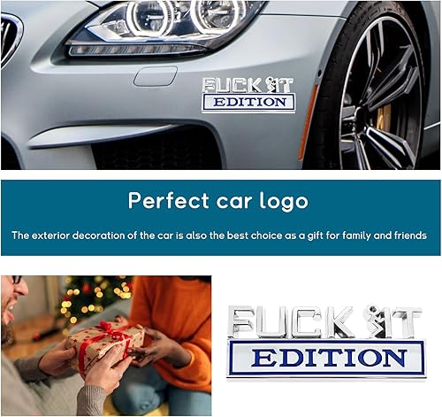 Miniatura 6 de Fuck It Edition - Emblema para automóvil, calcomanías decorativas para parachoques de auto, calcomanía de parachoques lateral 3D del vehículo,