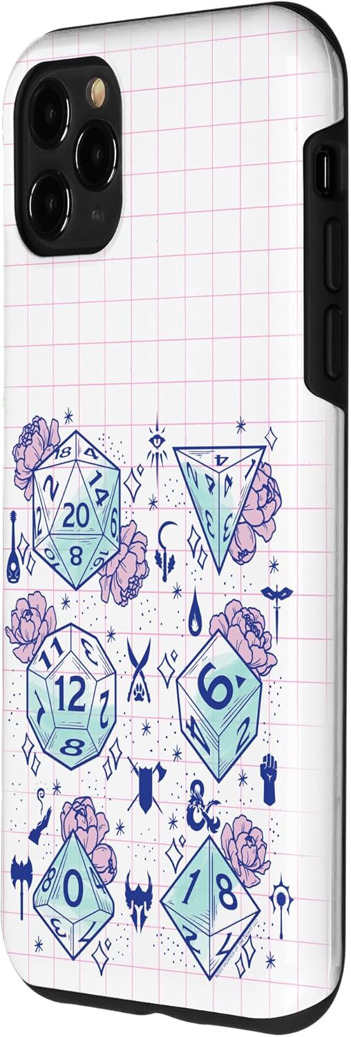 Dungeons & Dragons Floral Dice Grid Case for iPhone 11 Pro Max