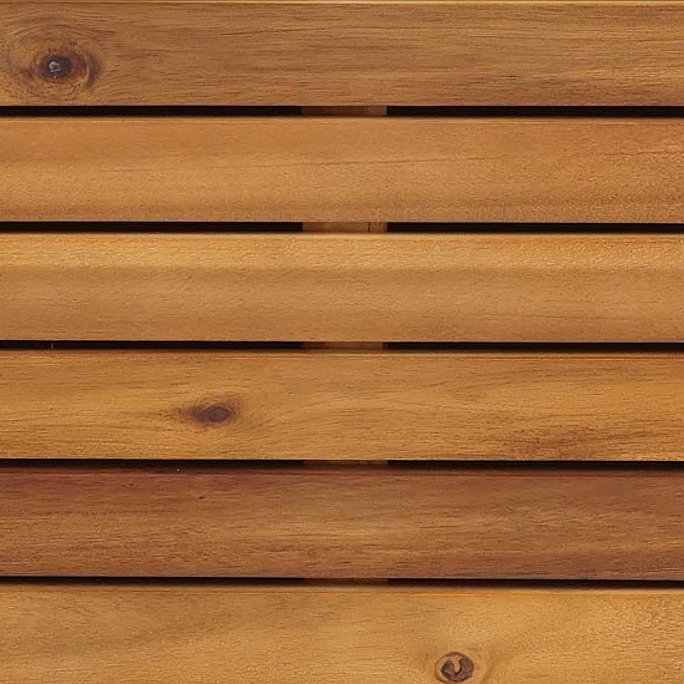 Jardinera HWC-L23, Maceta Grande para Exteriores, Madera de Acacia, Aluminio con Certificado MVG, 32 x 34 x 34 cm, Marrón | Jardinera elevada, exterior, madera, certificación FSC®, aluminio