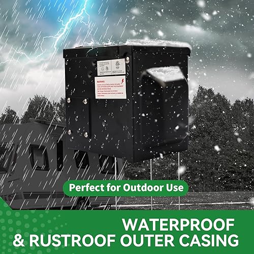Miniatura 6 de Caja de salida preperforada de 50 amperios para RV, 125250 voltios NEMA 14-50R, caja de toma de corriente para RV, cerrada, con cerradura,