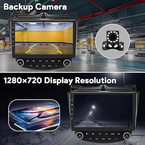 Miniatura 4 de Binize Android 13 - Radio estéreo de coche inalámbrica Carplay y Android Auto de 10 pulgadas con pantalla táctil compatible con Honda Accord 7th