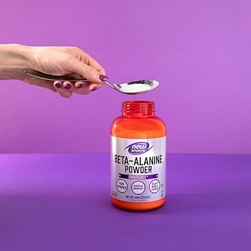 Vista 6 de NOW Foods Sports Nutrition, Beta-Alanine Pure Powder 2,000 mg, Muscular Endurance*, 500 Grams