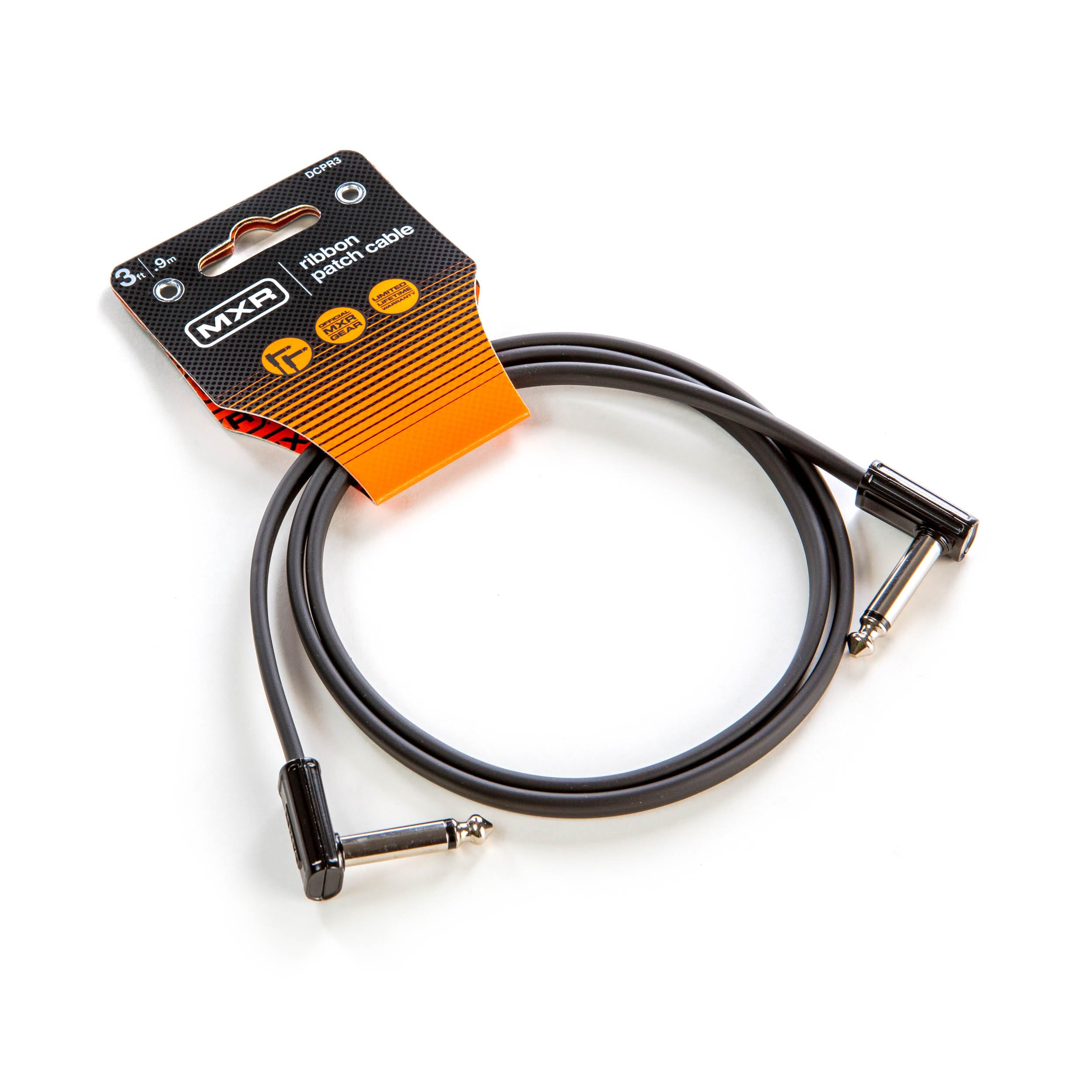 JIM DUNLOP MXR Cable Parche de Cinta, 3 pies | 0,9 m, Ángulo Recto de 1/4 de pulgada, 90 cm (DCPR3)