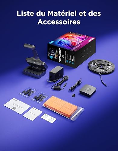 Govee TV Backlight 3 Pro with HDR Triple Camera, 3.6M 5-in-1 RGBWWIC LED Strip Lights That Change with 55-65inch TVs, 75LEDs/m, Supports AI Filter, Smart App and Vioce Control, DreamView Sync - 9