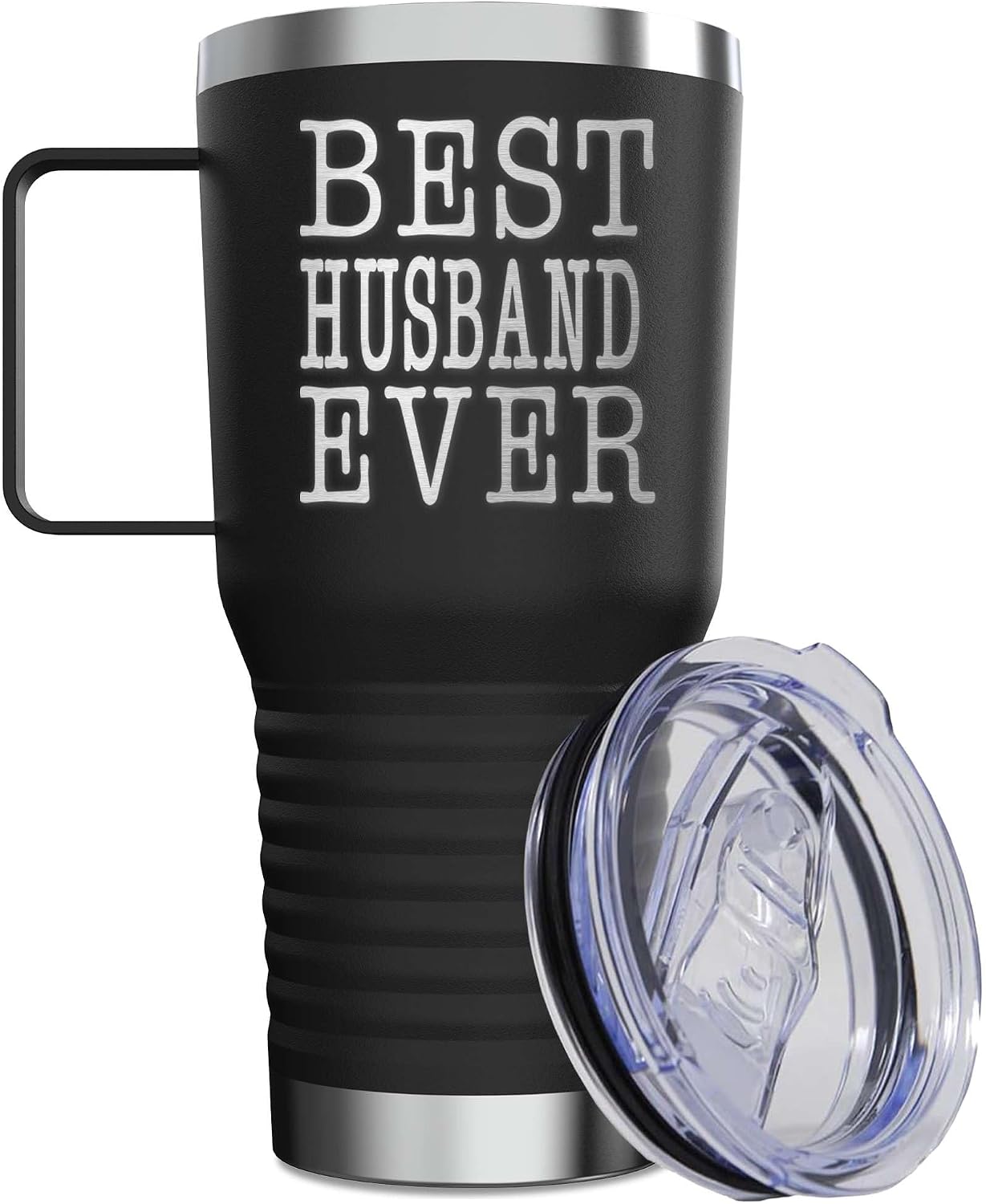 shop4ever Best Husband Ever Engraved Tumbler 20 oz w/Handle & Lid (Black)