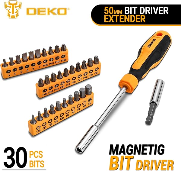 DEKO Tool Kit Set Box 62 Piece Home Repair DIY Tools Basic Hand Toolbox Sets for Home - 3